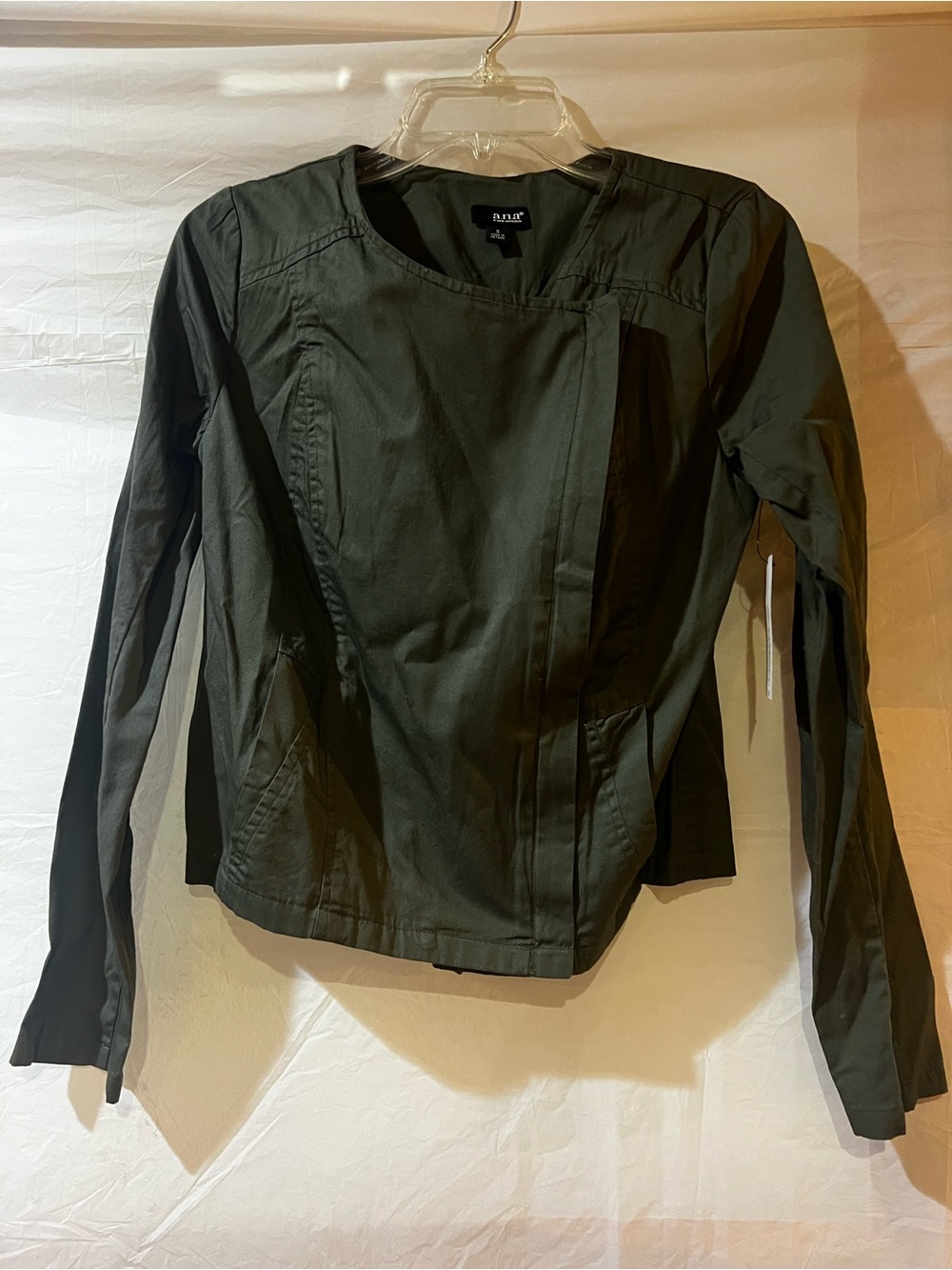 Green Asymmetrical Zip Jacket Small